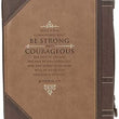 Load image into Gallery viewer, Joshua 1:9 Faux Leather Brown Personalized Bible Cover for Men