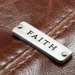 Load image into Gallery viewer, Faith Faux Leather Brown Personalized Bible Cover for Women
