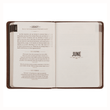 Load image into Gallery viewer, Personalized Custom Text Your Name One Minute with God for Men Daily Devotional Brown Faux Leather
