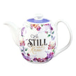 Load image into Gallery viewer, Be Still &amp; Know Psalm 46:10 Purple Teapot
