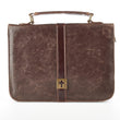 Load image into Gallery viewer, Brown Distressed Faux Leather Bible Cover with Cross Badge
