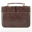 Load image into Gallery viewer, Brown Distressed Faux Leather Bible Cover with Cross Badge
