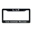 Load image into Gallery viewer, G.A.P. God Answers Prayers License Plate Frame
