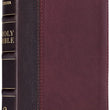 Load image into Gallery viewer, Personalized KJV Merlot &amp; Burgundy Two-Tone Full Grain Leather Compact
