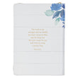 Load image into Gallery viewer, The Lord is my Strength Psalm 28:7 Blue Floral Faux Leather Zipper Journal
