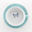 Load image into Gallery viewer, Grace Blue Butterfly Blessings Ephesians 2:8 Tea Set for One
