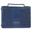 Load image into Gallery viewer, Blue Jeremiah 29:11 Faux Leather Personalized Bible Cover For Women
