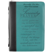 Load image into Gallery viewer, Serenity Prayer Two-tone Aqua Faux Leather Personalized Bible Cover for Women
