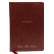 Load image into Gallery viewer, Personalized NKJV Reference Bible Super Giant Print Leathersoft Brown Thumb Indexed
