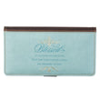 Load image into Gallery viewer, Blessed Luke 1:45 Blue Faux Leather Checkbook Cover
