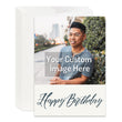 Load image into Gallery viewer, Personalized Happy Birthday Card Custom Your Photo Image Upload Your Text Greeting Card
