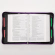 Load image into Gallery viewer, Purple Floral Faux Leather Personalized Bible Cover For Women

