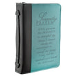 Load image into Gallery viewer, Serenity Prayer Two-tone Aqua Faux Leather Personalized Bible Cover for Women

