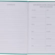Load image into Gallery viewer, Personalized Planner 2022 Be Still My Soul Teal Faux Leather My Yearly Planner - Psalm 46:10
