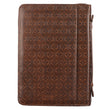 Load image into Gallery viewer, Proverbs: 3:5 Faux Leather Brown Personalized Bible Cover for Women
