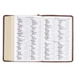 Load image into Gallery viewer, Personalized KJV Brown Faux Leather Small COMPACT Bible w/Ribbon Red Letter
