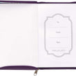 Load image into Gallery viewer, Personalized Journal Everything Beautiful Purple Faux Leather with Zipped Closure - Ecclesiastes 3:11
