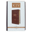 Load image into Gallery viewer, Personalized Bible Custom Text Your Name KJV Giant Print Dark Brown Pattern Bible King James Version
