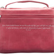 Load image into Gallery viewer, Psalms 16:11 Faux Leather Pink Personalized Bible Cover for Women
