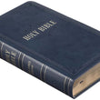 Load image into Gallery viewer, Personalized KJV Giant Print Bible with Thumb Index Dark Blue Faux Leather
