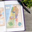 Load image into Gallery viewer, Personalized  KJV Deluxe Gift Bible Purple LeatherTouch Red Letter Smythe Sewn Easy-to-Carry Double Column
