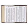Load image into Gallery viewer, Personalized KJV Brown Faux Leather Small COMPACT Bible w/Ribbon Red Letter
