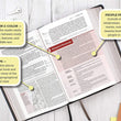 Load image into Gallery viewer, Personalized NIV Life Application Study Bible Third Edition Large Print Leathersoft Gray/Pink
