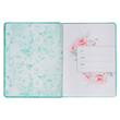 Load image into Gallery viewer, Personalized Custom Text Your Name Here I Am, Lord Devotional Teal Faux Leather
