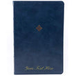 Load image into Gallery viewer, Personalized NKJV Thinline Reference Bible Large Print Red Letter Comfort Print Leathersoft Blue
