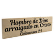 Load image into Gallery viewer, Hombre de Dios Colosenses 2:7 Spanish Wood Decor
