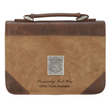 Load image into Gallery viewer, Blessed Is The Man Faux Leather Brown Personalized Bible Cover For Men
