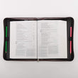 Load image into Gallery viewer, Jeremiah 29:11 Two-Tone Brown Faux Leather Personalized Bible Cover For Women
