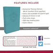 Load image into Gallery viewer, Personalized Custom Text Your Name NKJV Thinline Bible COMPACT Red Letter Edition Comfort Print Leathersoft Turquoise New King James Version
