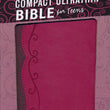 Load image into Gallery viewer, Personalized NKJV Compact Ultrathin Bible for Teens Fuchsia LeatherTouch
