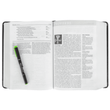 Load image into Gallery viewer, Personalized Custom Text Your Name NIV Life Application Study Bible Third Edition Large Print Black Bonded Leather Red Letter Edition
