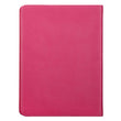 Load image into Gallery viewer, Personalized Journal Custom Text Blessed Is She Handy-Sized LuxLeather Pink
