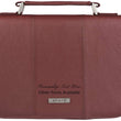 Load image into Gallery viewer, Grace Grain Faux Leather Russet Brown Personalized Bible Cover For Women
