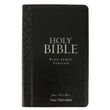 Load image into Gallery viewer, Personalized Custom Text Your Name KJV Holy Bible Thumb Index Edition Standard Size Black King James Version
