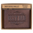 Load image into Gallery viewer, The World's Best Dad Brown Joshua 1:9 Genuine Leather Wallet
