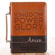 Load image into Gallery viewer, Personalized Bible Cover For Women The Lord's Prayer Two-Tone Bible Christian Gift for Mother, Sister, Daughter, Grandma, Granddaughter
