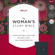 Load image into Gallery viewer, Personalized NKJV Woman's Study Bible Blue Leathersoft Red Letter Full-Color Edition
