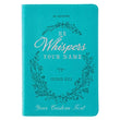 Load image into Gallery viewer, Personalized Devotional He Whispers Your Name Faux Leather Turquoise

