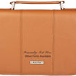 Load image into Gallery viewer, Faith Grain Faux Leather Saddle Tan Personalized Bible Cover For Women
