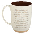 Load image into Gallery viewer, The Lord's Prayer Matthew 6:9-13 White Ceramic Coffee Mug with Exposed Clay Base
