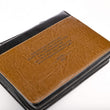 Load image into Gallery viewer, Isaiah 41:10 Faux Leather Two-Tone Tan Personalized Bible Cover for Men
