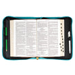 Load image into Gallery viewer, Amazing Grace Floral Teal Faux Leather Personalized Bible Cover For Women
