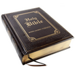 Load image into Gallery viewer, Personalized Bible Custom Text Dark Brown Faux Leather Hardcover King James Version Family Bible
