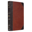 Load image into Gallery viewer, Personalized KJV Holy Bible Thinline Large Print Brown and Caramel Premium Full Grain Leather
