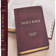 Load image into Gallery viewer, Personalized KJV Thinline Bible Large Print Faux Leather Burgundy with Thumb Index
