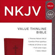 Load image into Gallery viewer, Personalized Custom Text Your Name NKJV Value Thinline Holy Bible Burgundy Leathersoft Red Letter Edition New King James Version
